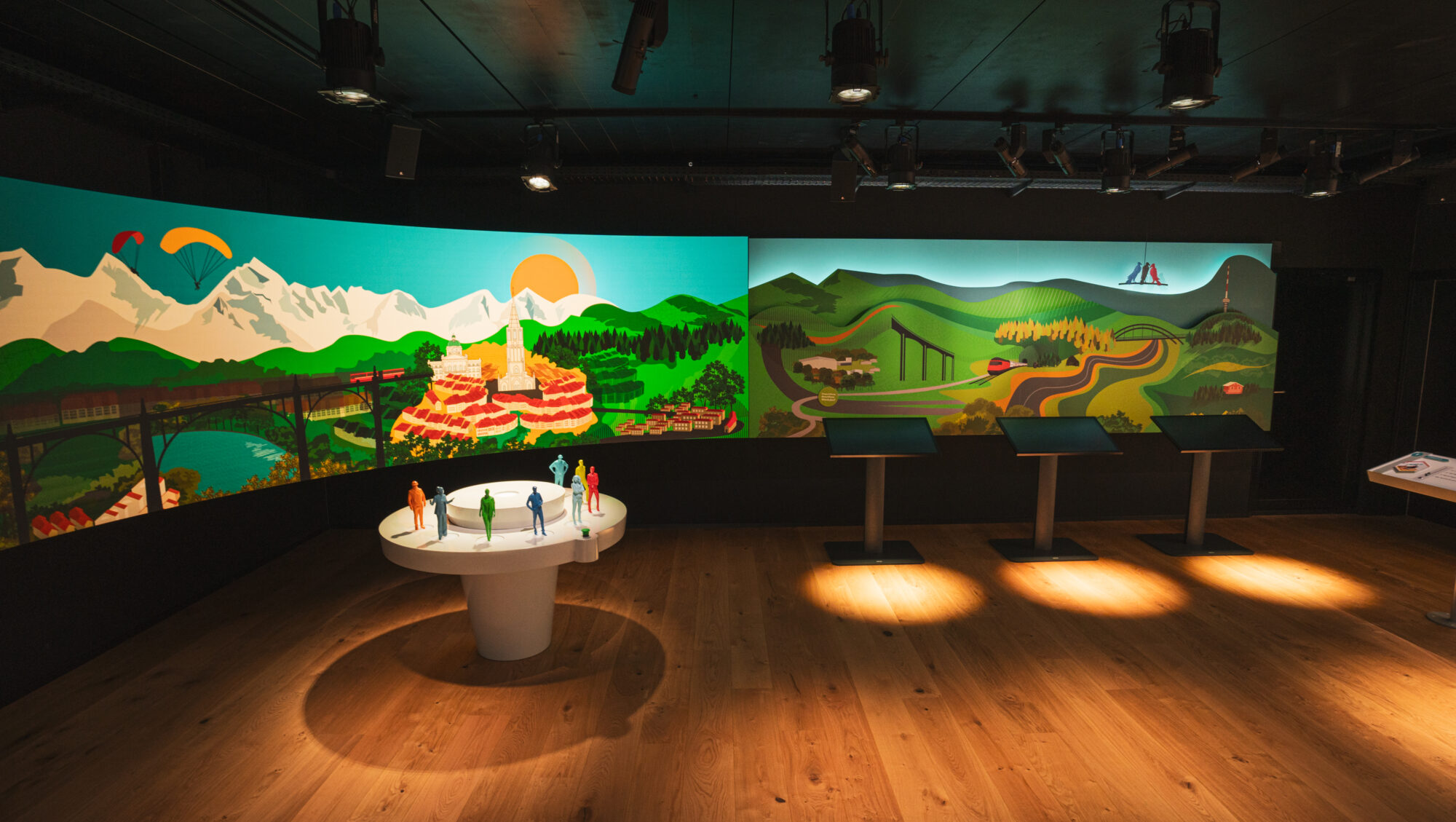 LED Wand im Astra Besucherzentrum